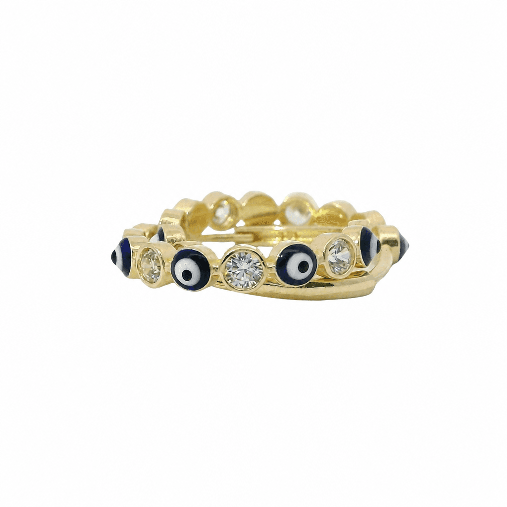 Solid 14K Yellow Gold Huggie Earrings, Set with Cubic Zirconia (CZ), Made To Order., view 4
