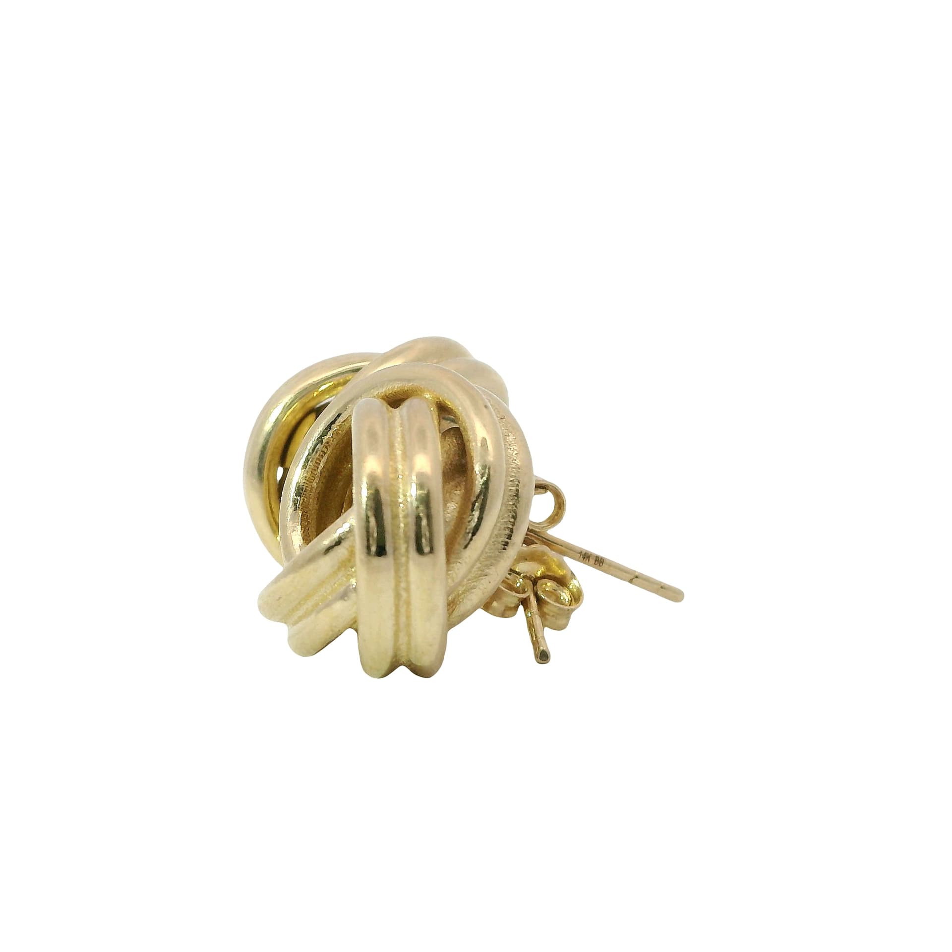 Solid 14K Yellow Gold Stud Earrings, Made To Order., view 3