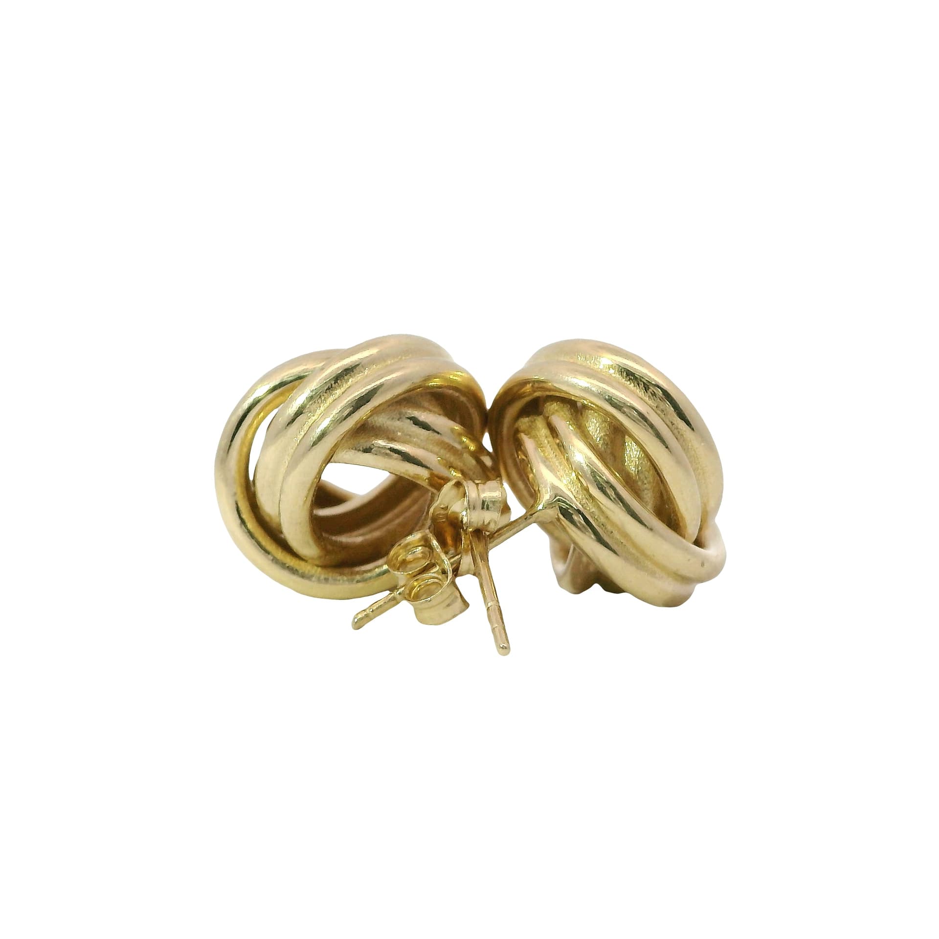 Solid 14K Yellow Gold Stud Earrings, Made To Order., view 4