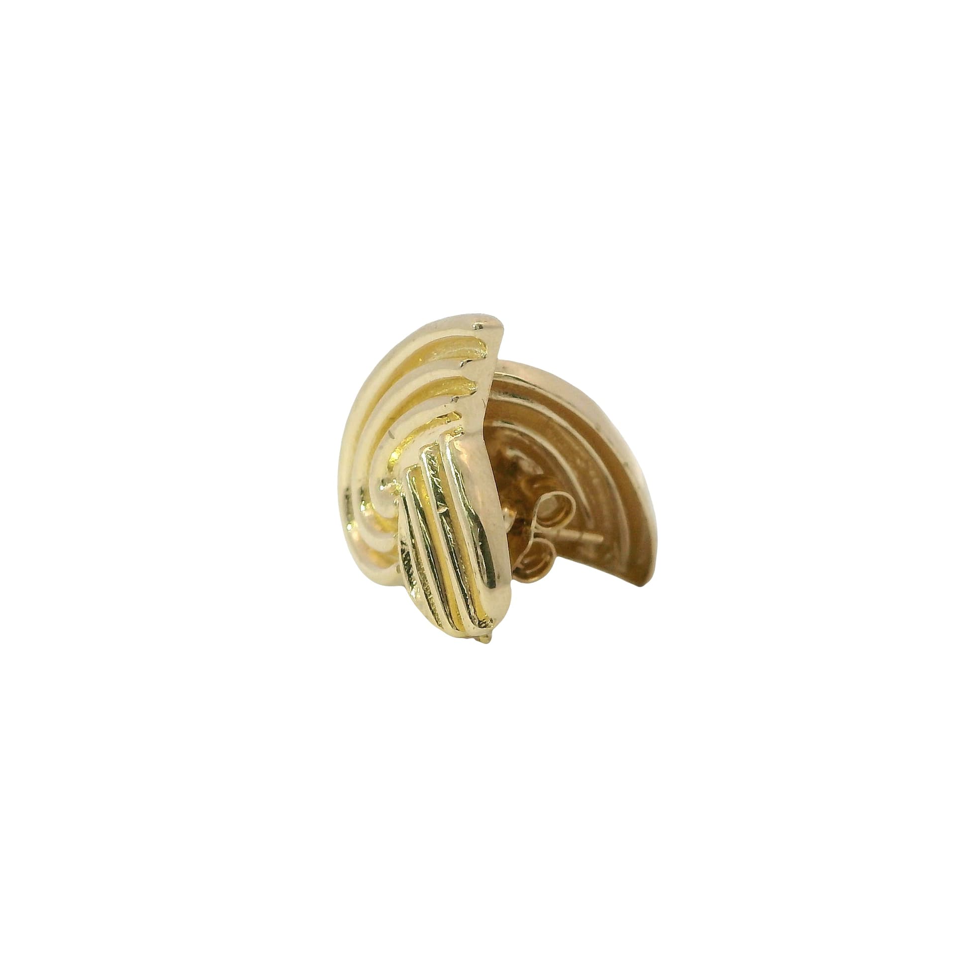 Solid 14K Yellow Gold Stud Earrings, Made To Order., view 4