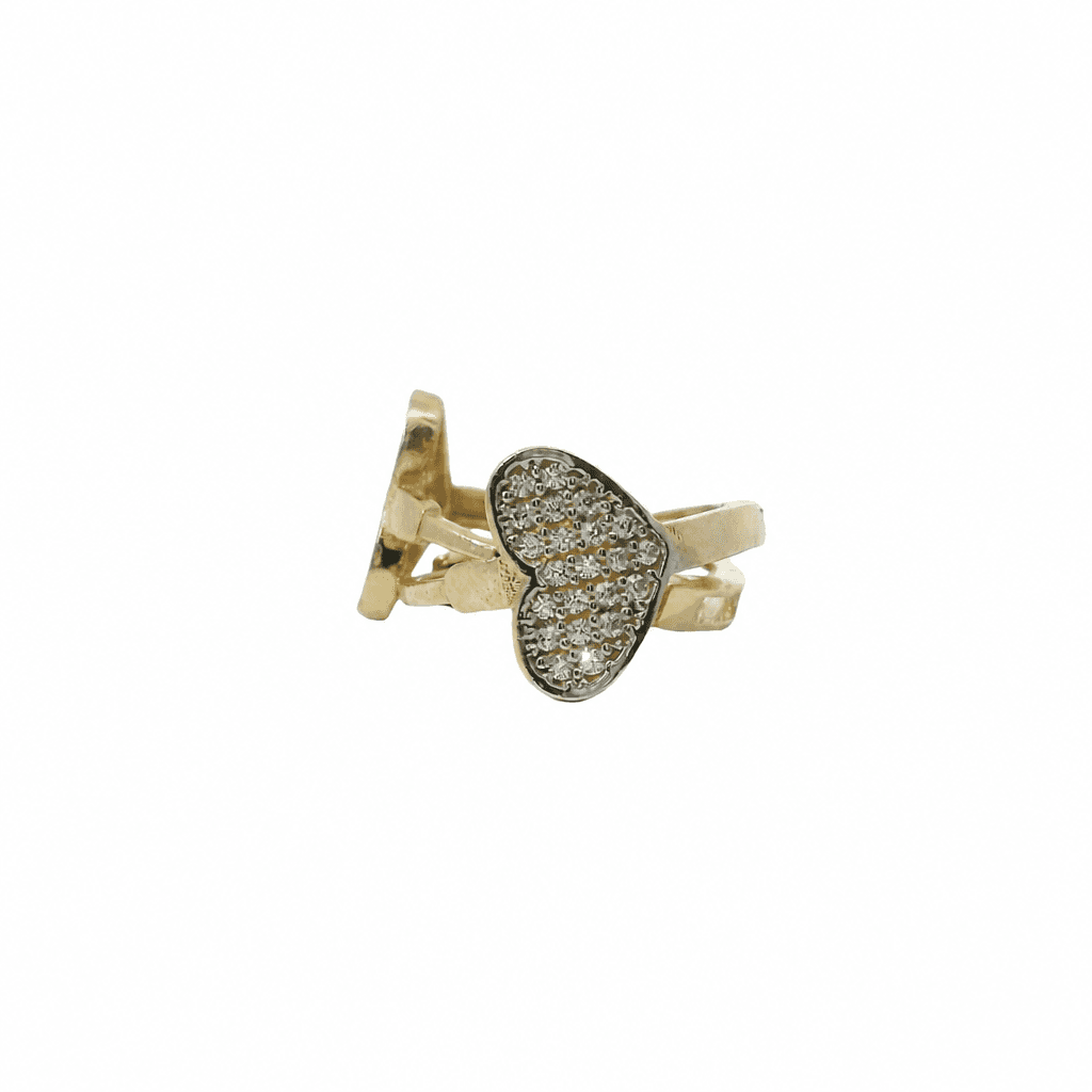 Solid 14K Yellow Gold Huggie Earrings, Set with Cubic Zirconia (CZ), Made To Order.