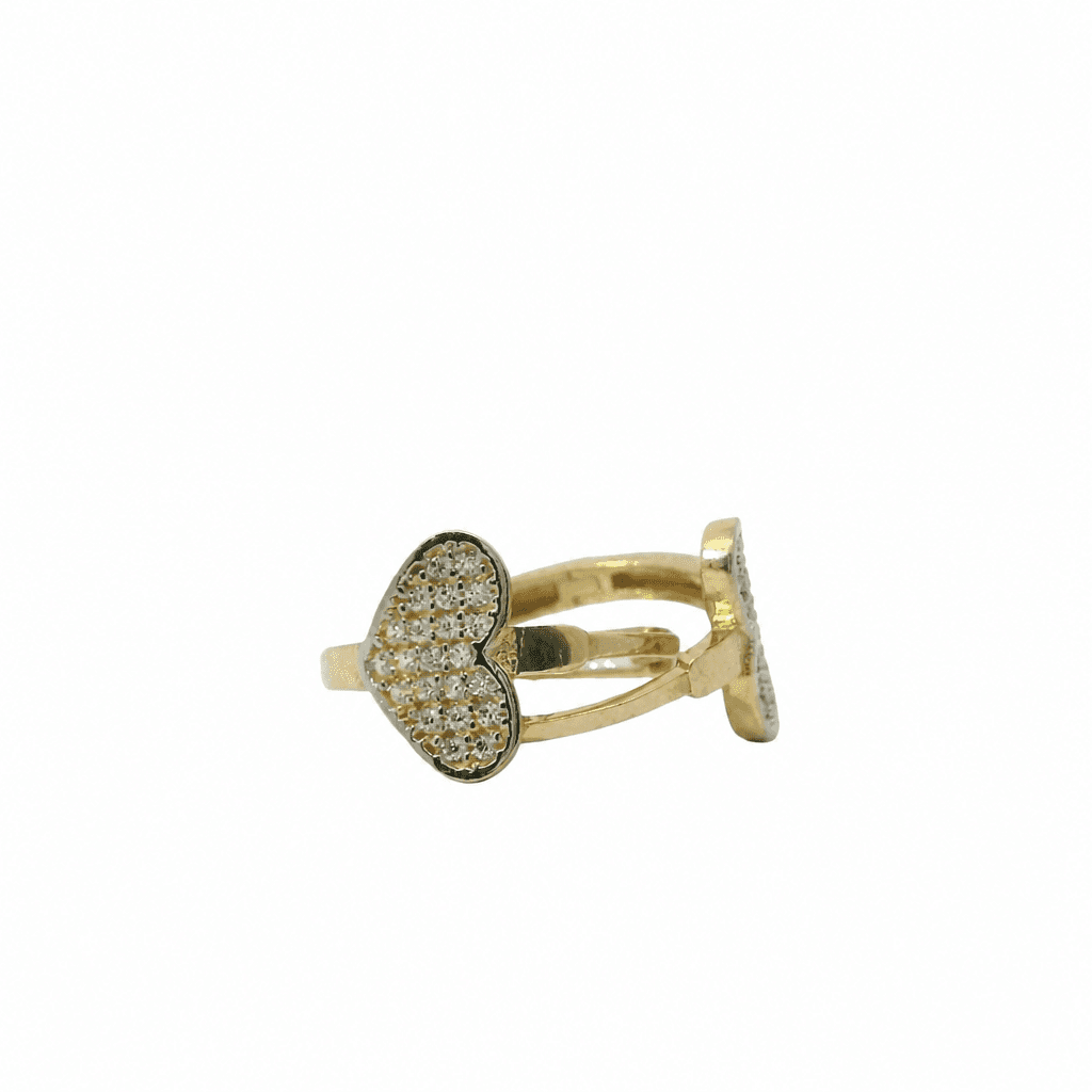 Solid 14K Yellow Gold Huggie Earrings, Set with Cubic Zirconia (CZ), Made To Order., view 3