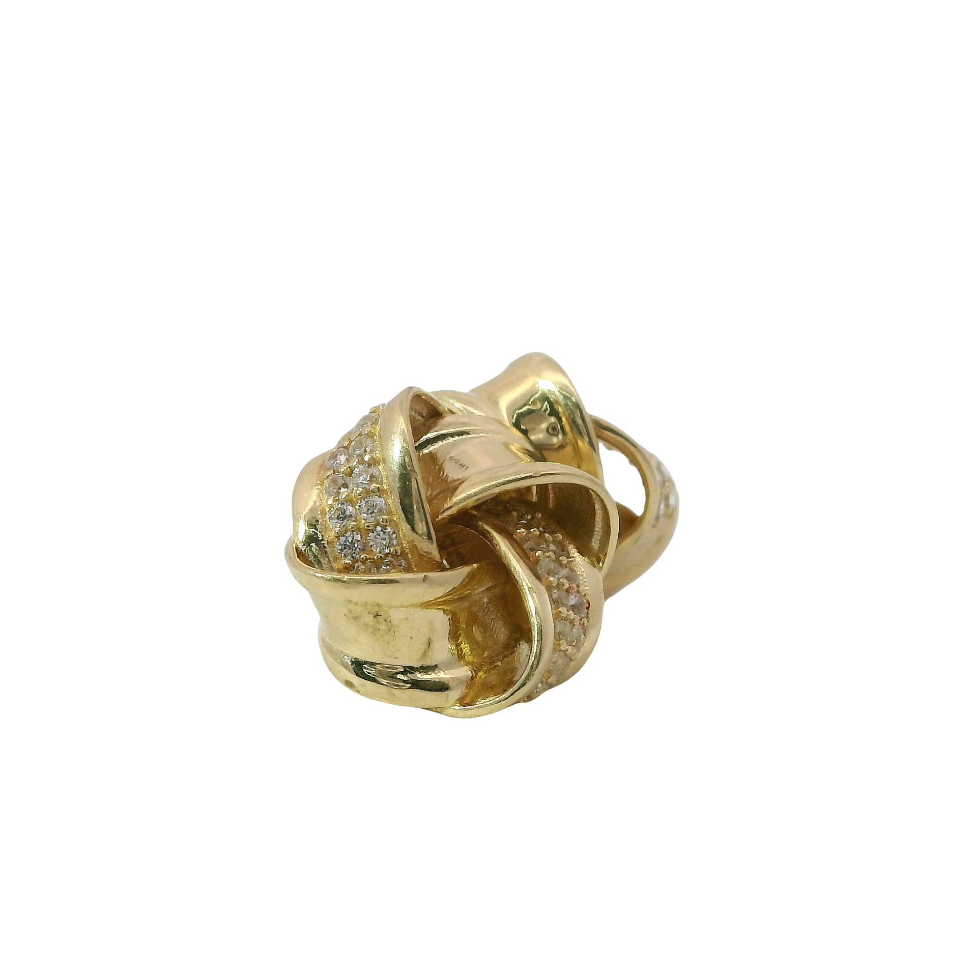 Solid 14K Yellow Gold Stud Earrings, Set with Cubic Zirconia (CZ), Made To Order.