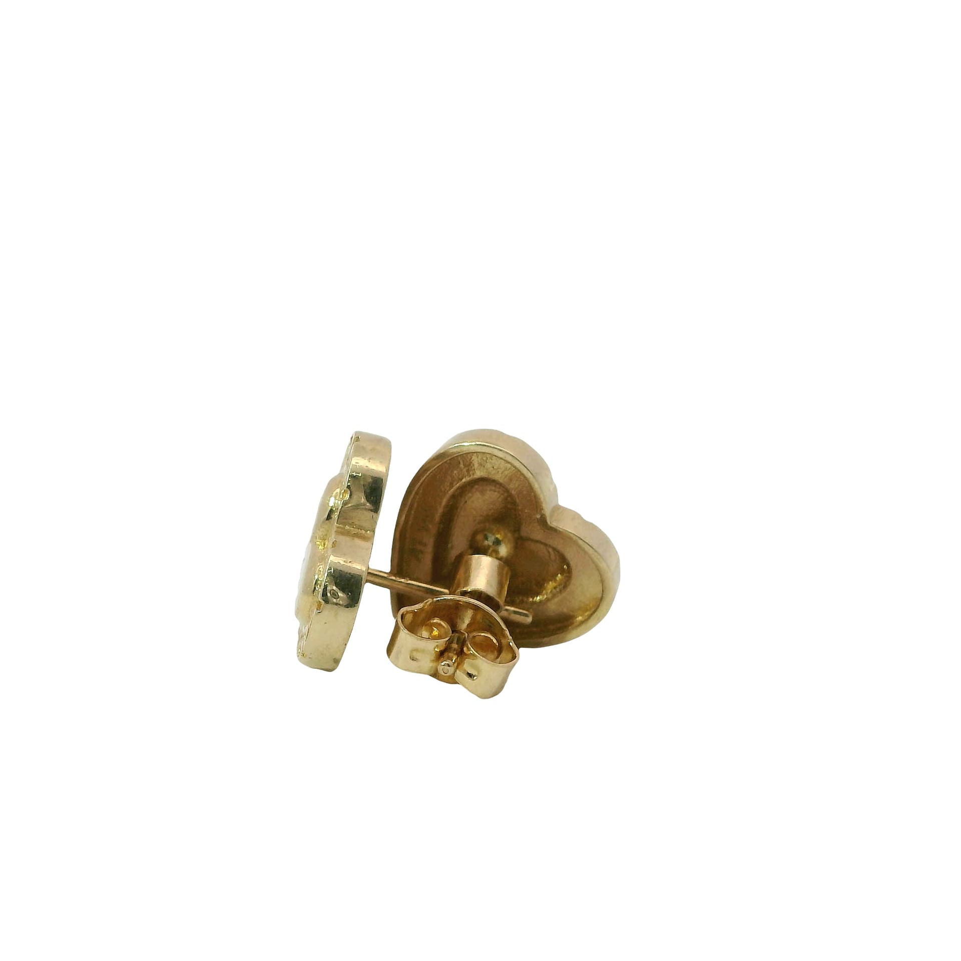 Solid 14K Yellow Gold Stud Earrings, Made To Order., view 4