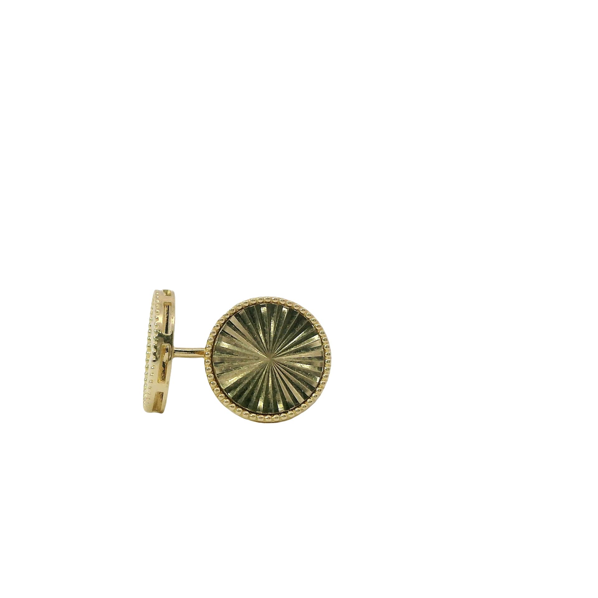 Solid 14K Yellow Gold Stud Earrings, Made To Order., view 3