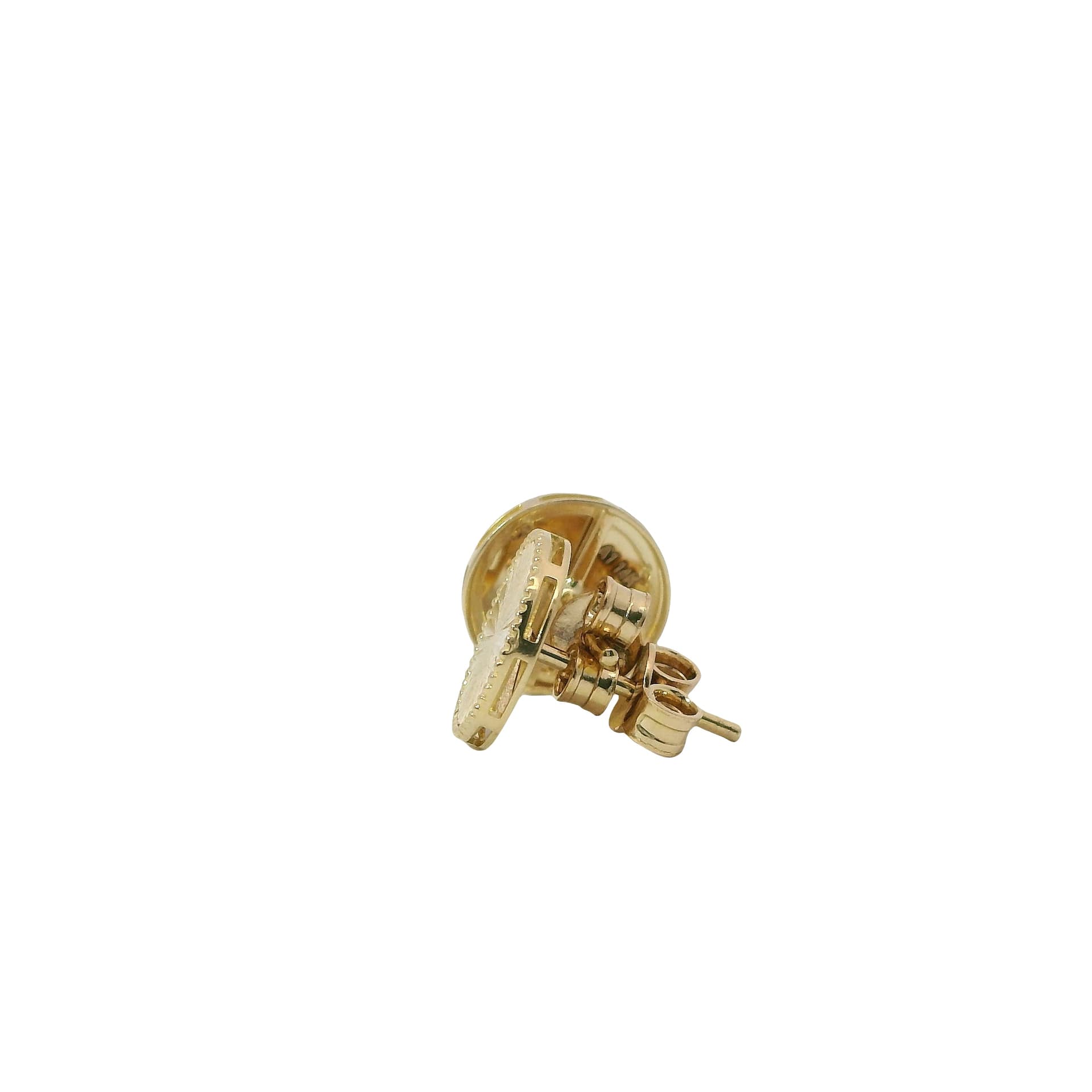 Solid 14K Yellow Gold Stud Earrings, Made To Order., view 4