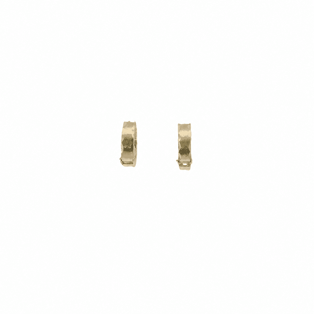 Solid 14K Yellow Gold Huggie Earrings, Set with Cubic Zirconia (CZ), Diamond-cut Finish, Made To Order.