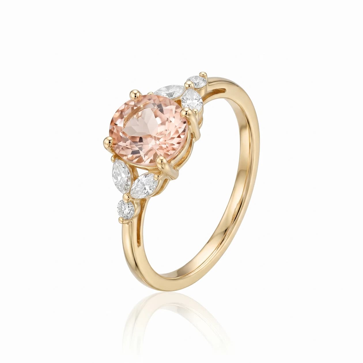 Morganite Cluster