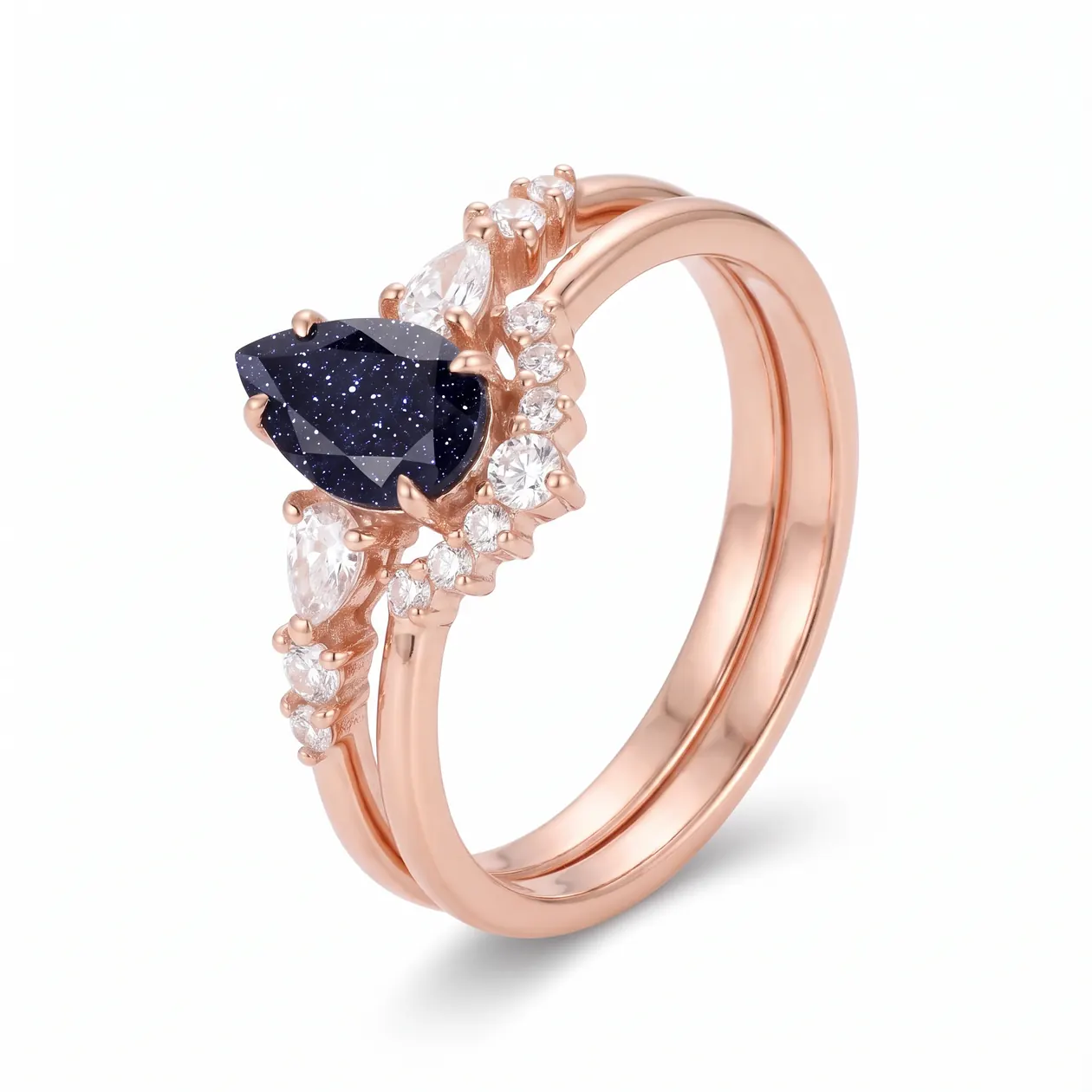 Rose Gold Sapphire Set