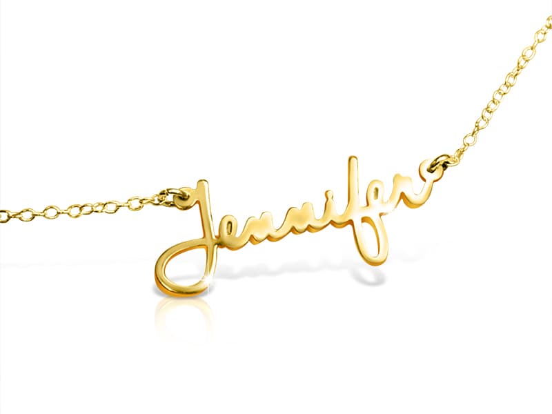 Dainty Minimalist Signature Name Necklace || BestNameNecklace, view 5