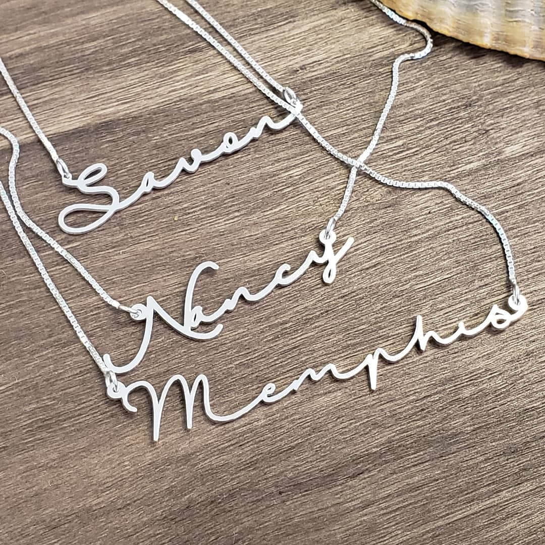 Personal Signature Style Dainty Name Necklace, view 3