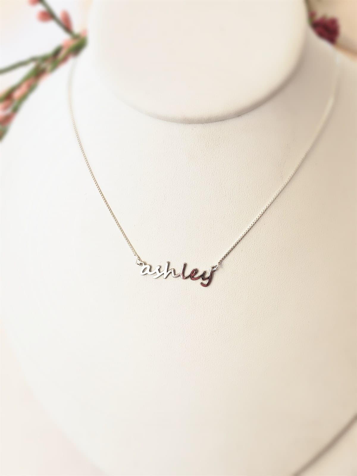All Lowercase Cactus Name Necklace, view 5