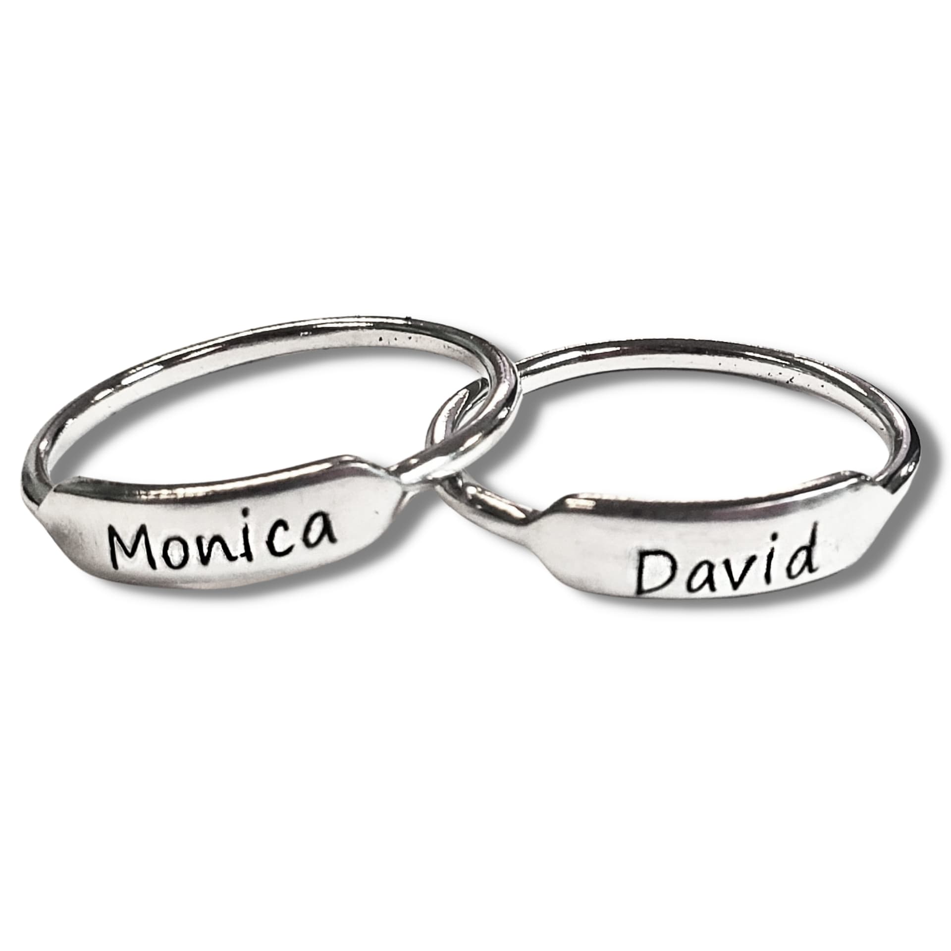 Engraved Stackable Ring Print Font