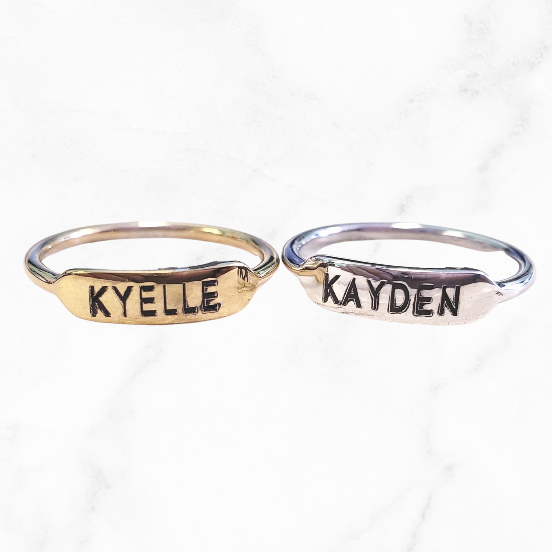 Engraved Stackable Ring Block Font
