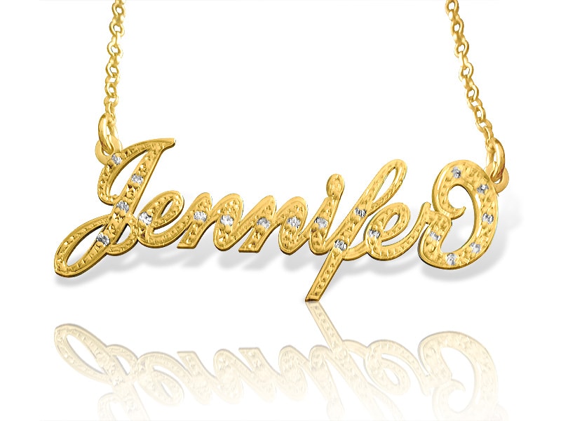 Carrie Diamond Name Necklace