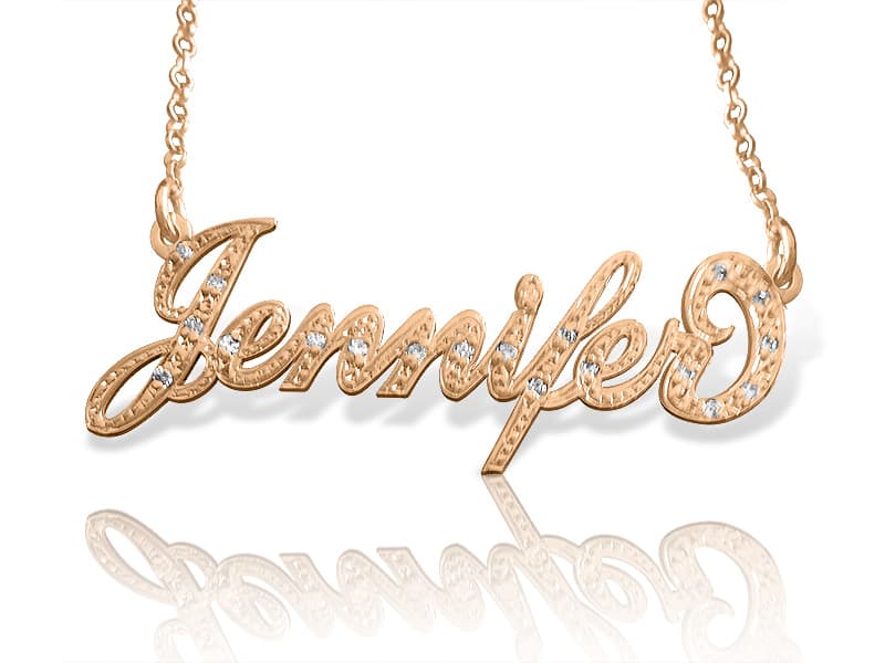Carrie Diamond Name Necklace, view 5