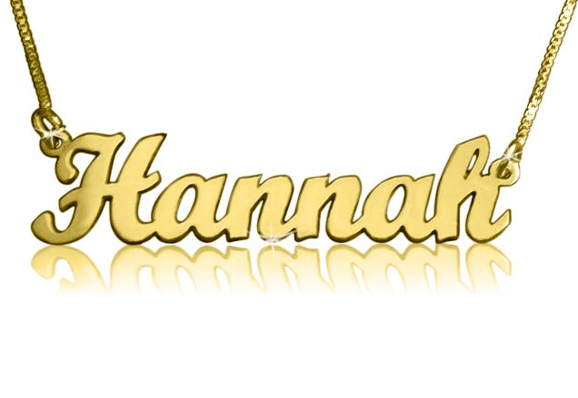 Hannah Perfect Pen Font Name Necklace, view 3