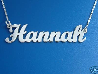 Hannah Perfect Pen Font Name Necklace, view 4
