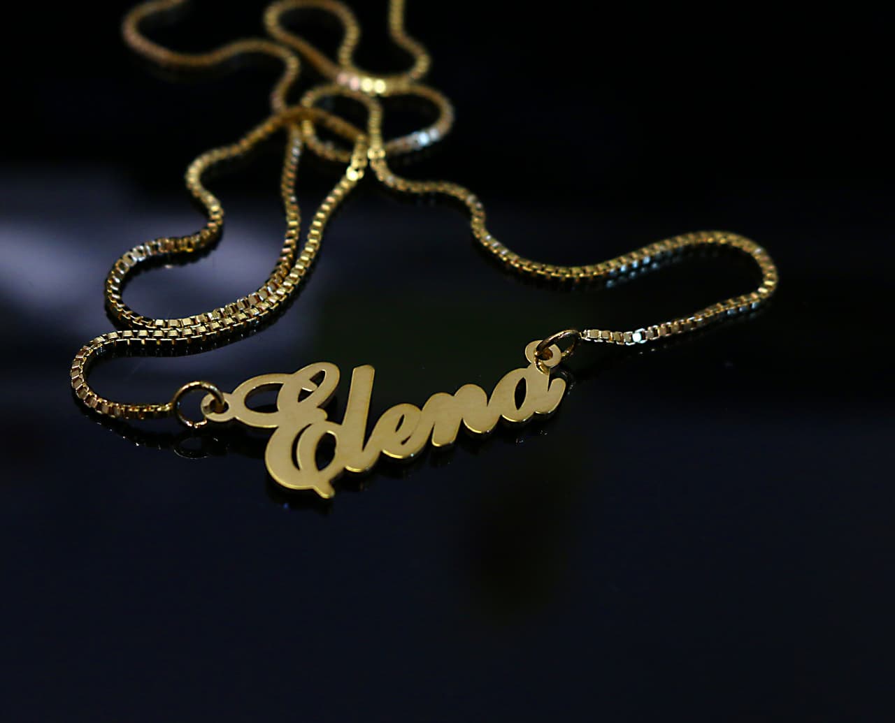 Cursive Style Silver Name Necklace (Lindsay), view 4