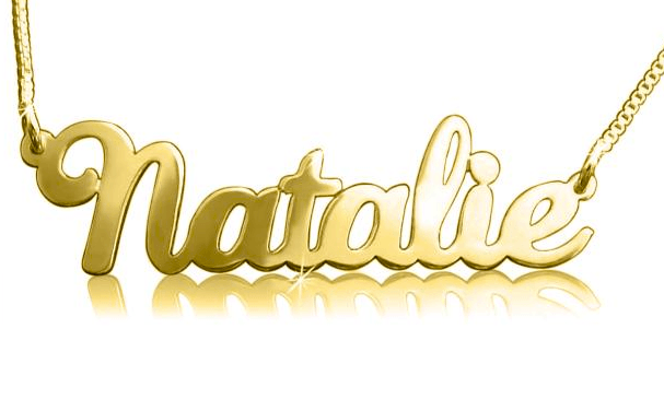 Gold Name Necklace Natalie Style
