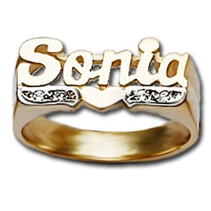 Personalized Diamond Name Ring Sonia Style
