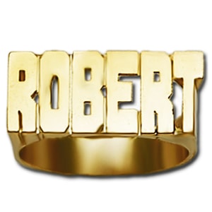 10 mm Personalized Name Ring R125