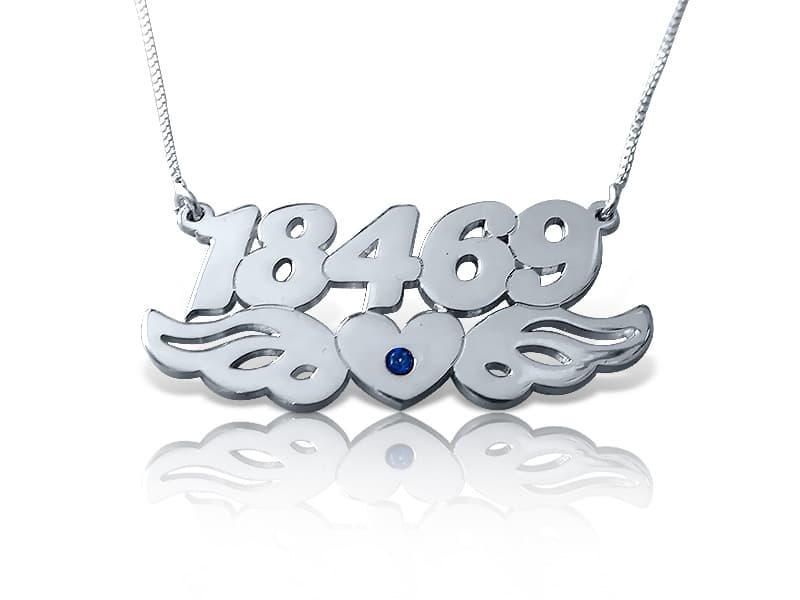 Wings Name Necklace with Swarovski Element