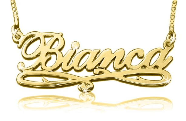 Bianca Swirl Style Name Necklace