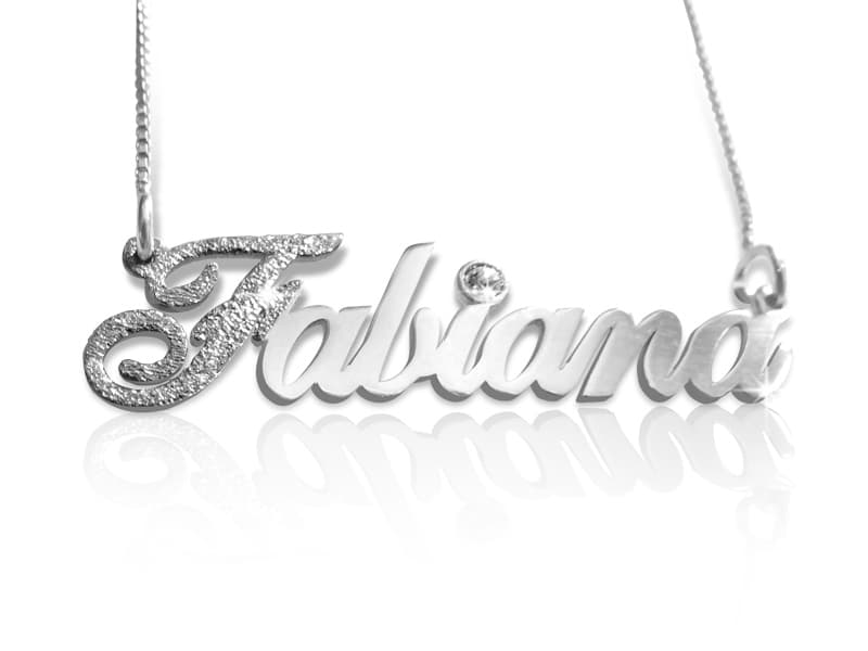 First Letter Sparkling Name Necklace