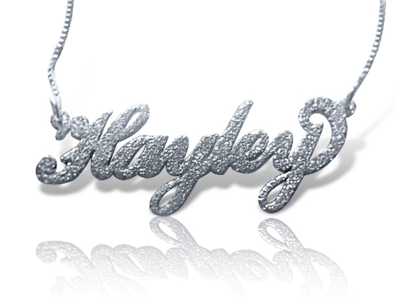 Sparkling Finish Carrie Style Name Necklace