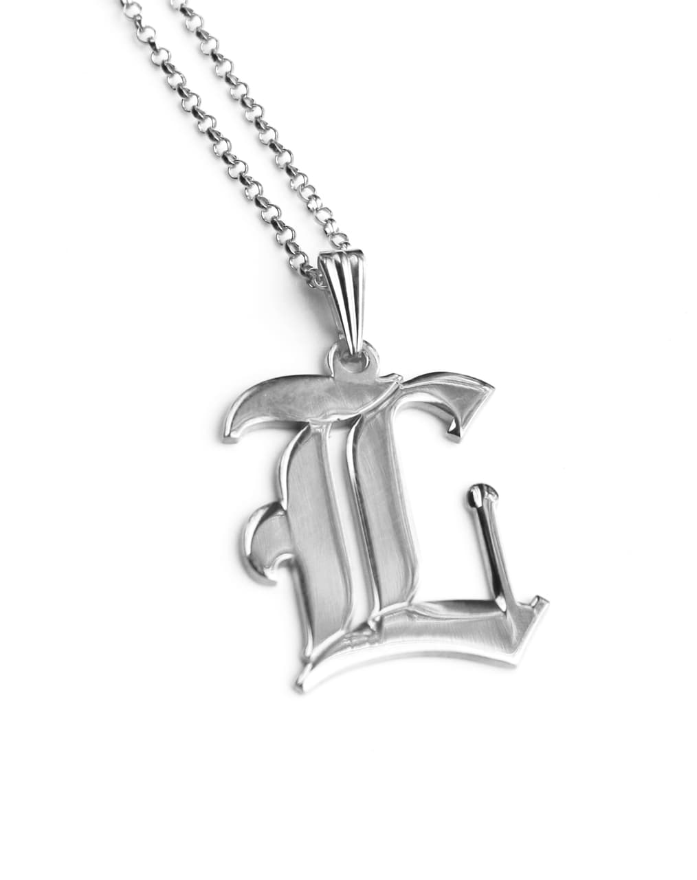 Large Statement Old English Initial Necklace