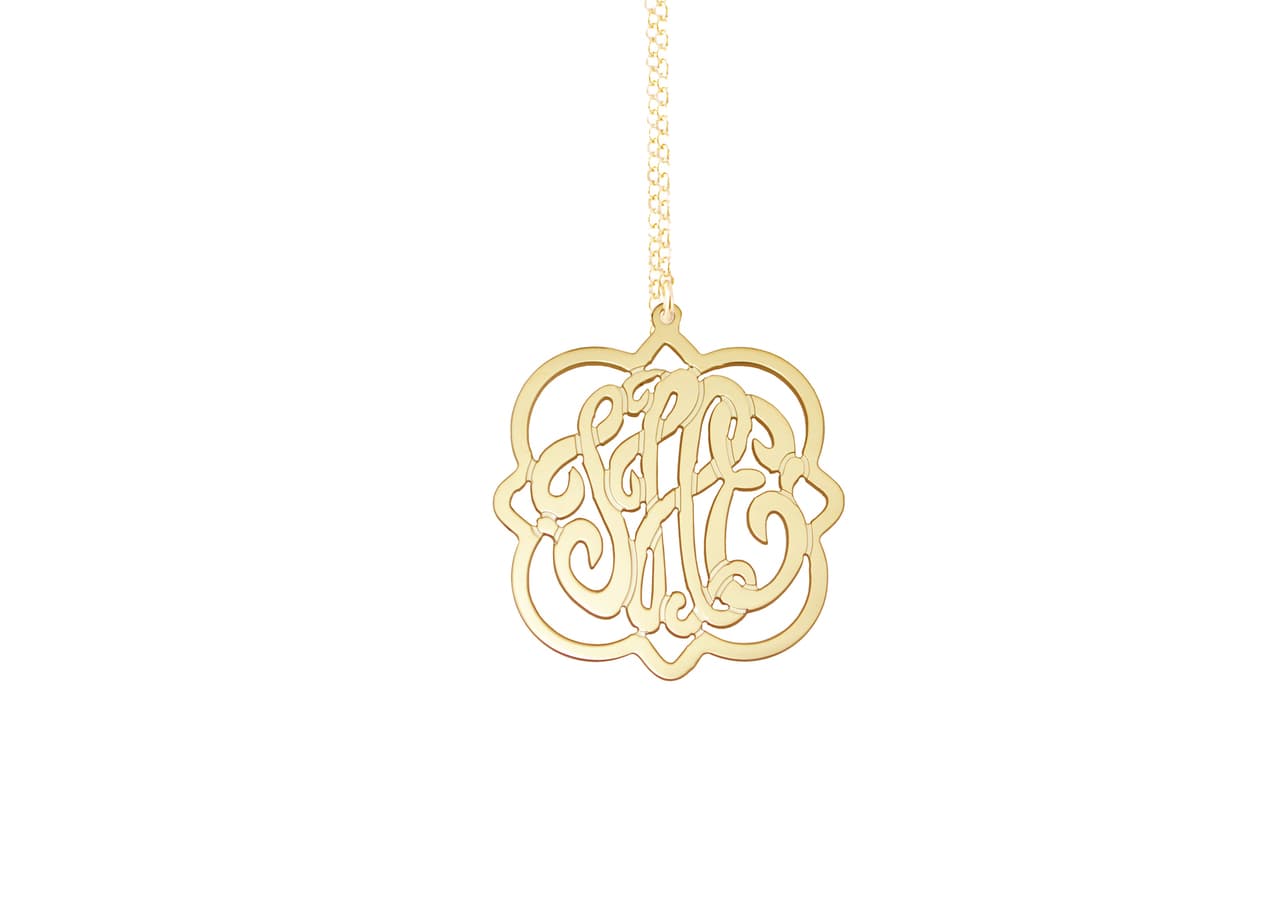 Geometric Monogram Necklace
