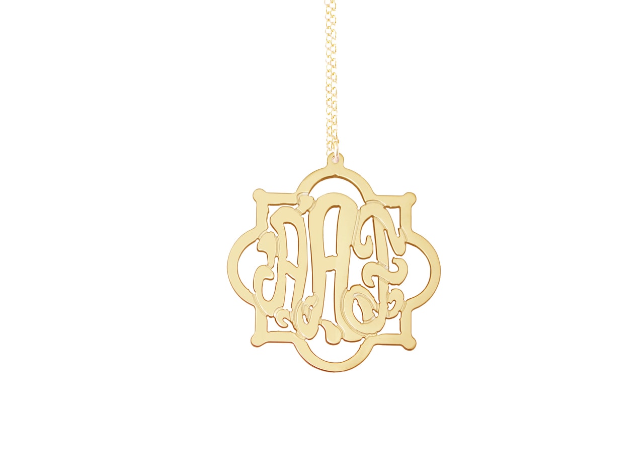 Southern Flower Monogram Necklace