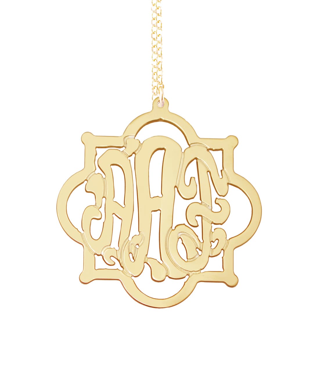 Southern Flower Monogram Necklace, view 3