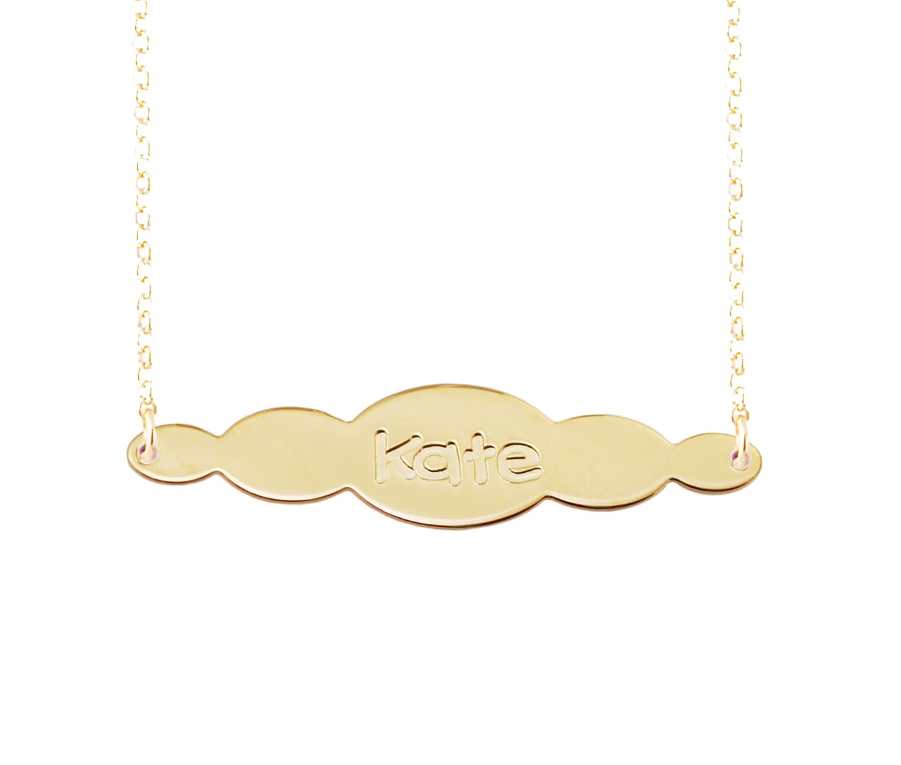 Cloudee Engraved Name Pendant Necklace