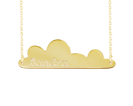 Engraved Nameplate Bar Necklace Niebla Style