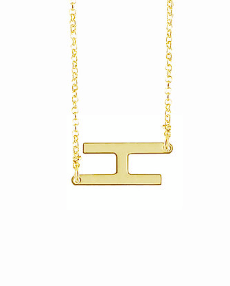 Sideways Initial Pendant