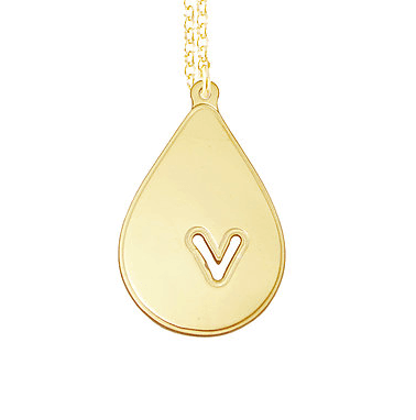 Lagrima Initial Pendant Necklace