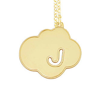 Cloud Initial Pendant Necklace
