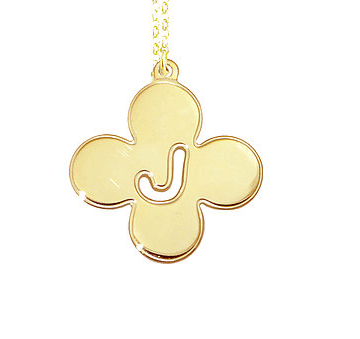 Fleur Initial Pendant Necklace
