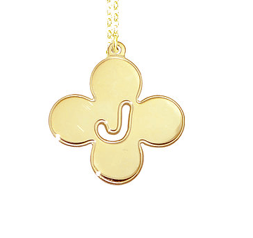 Fleur Initial Pendant Necklace