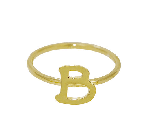 Initial Ring Script Style- Stackable Ring