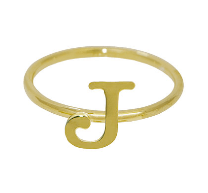 Initial Ring Block Style -Stackable Ring