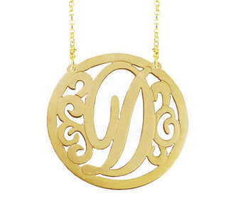 Circle Interlocking Monogram Necklace