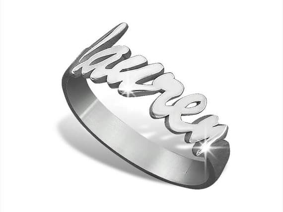 Cursive Name Ring Personalized Name Ring