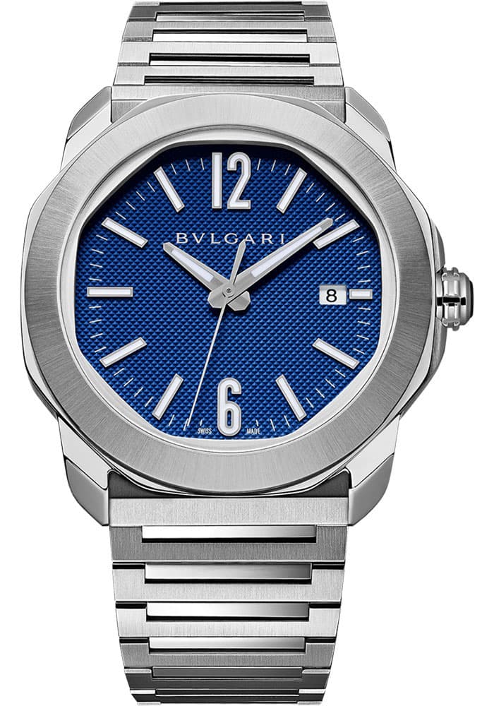 Bvlgari Octo Roma Blue Dial on Bracelet Ref. 103739 with Papers 2025 — 41mm Stainless Steel case, Blue dial, Bracelet bracelet. Like New, 2025. Outer box missing.