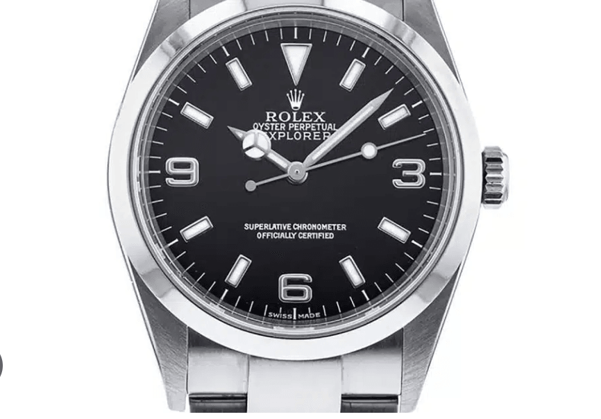 A pre-owned Rolex Explorer watch, Reference 114270, Black dial