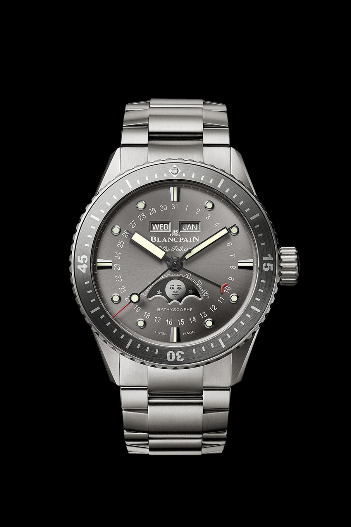 Blancpain Fifty Fathoms Bathyscaphe Quantième Complet Phases De Lune, reference 5054121098S