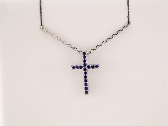 Petite Cross Necklace, view 4
