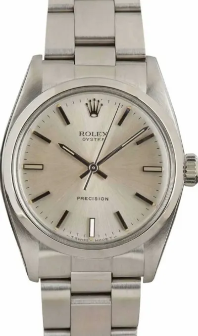 Rolex Oyster Precision 6426 — 34mm Stainless Steel case, Silver dial, Oyster bracelet. Mint. Naked.
